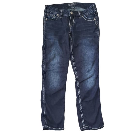 Silver Ladies Cropped Capri Jeans Size 27 - Picture 3 of 8